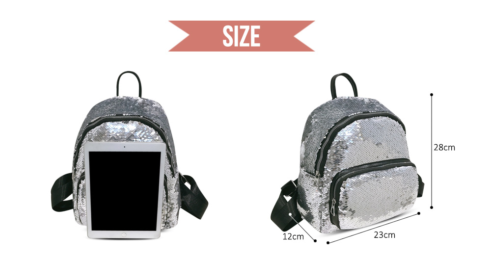 Guapabien Fashion Trend Sequins Cute Lady Backpack