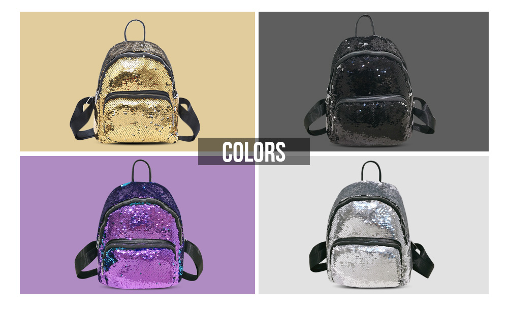 Guapabien Fashion Trend Sequins Cute Lady Backpack