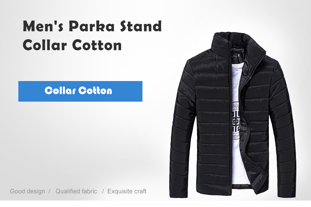 Men's Parka Stand Collar Cotton