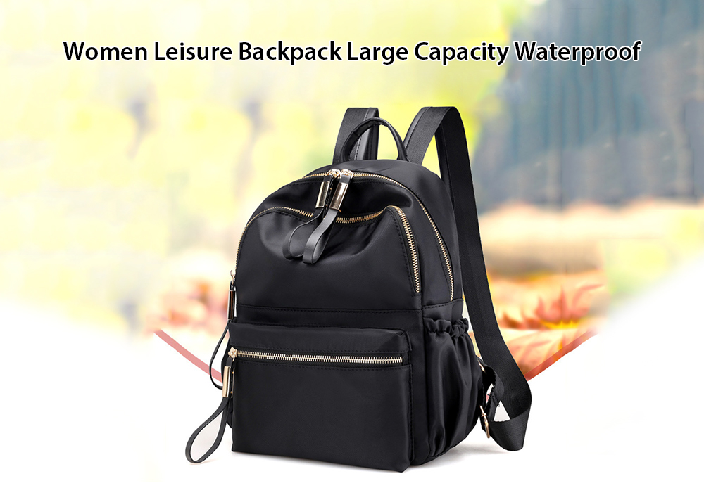 Women Leisure Backpack Large Capacity Waterproof