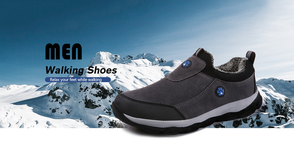 ZEACAVA Winter cotton Non-Slip Safety Walking Outdoor Shoes