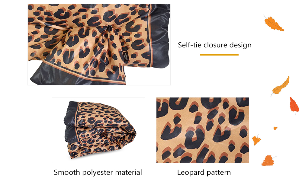 Unisex Leopard Pattern Feather Down Scarf Neck Warmer
