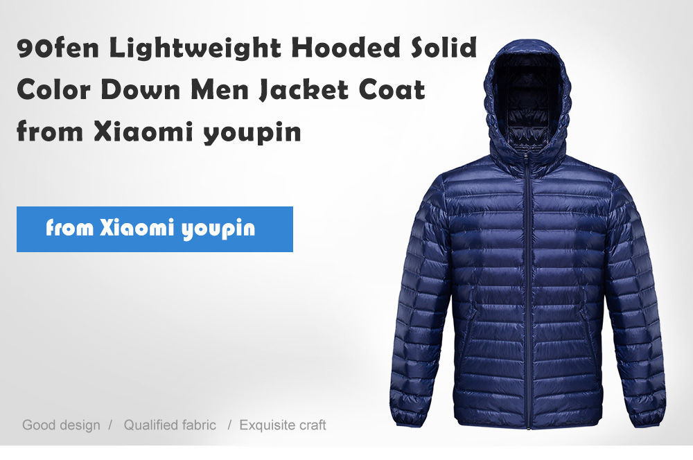 90FUN Lightweight Hooded Solid Color Down Jacket Coat from Xiaomi youpin