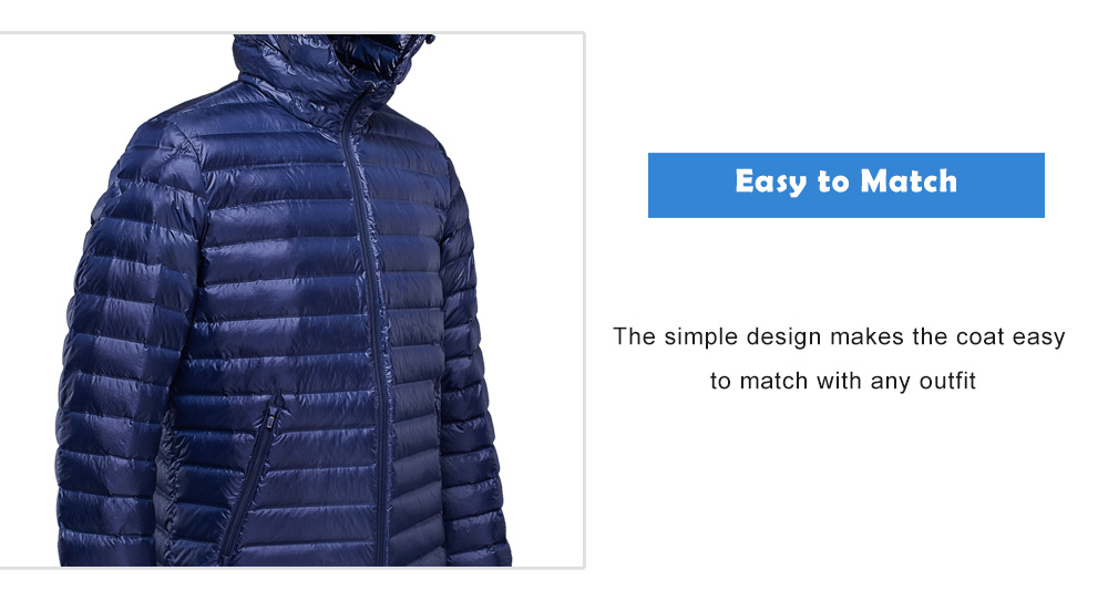 90FUN Lightweight Hooded Solid Color Down Jacket Coat from Xiaomi youpin