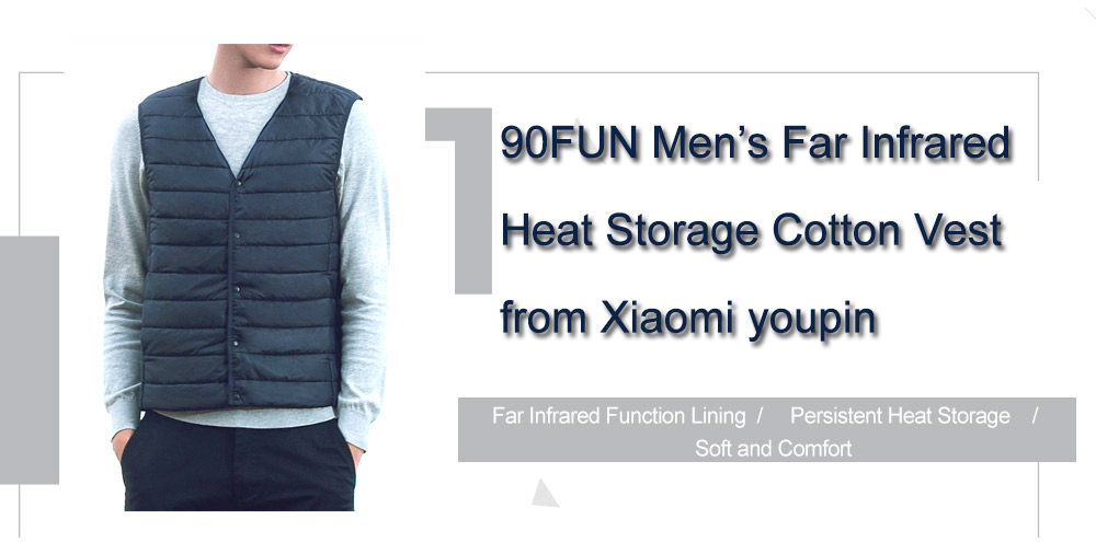 90FUN Men's Far Infrared Heat Storage Cotton Vest from Xiaomi youpin