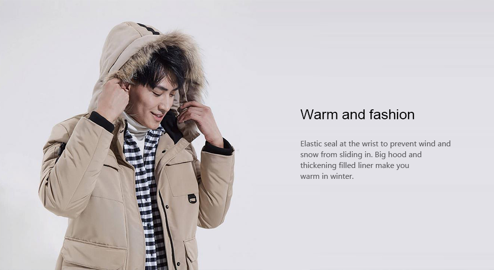 90FUN Outdoor Leisure Long Goose Down Jacket from Xiaomi youpin