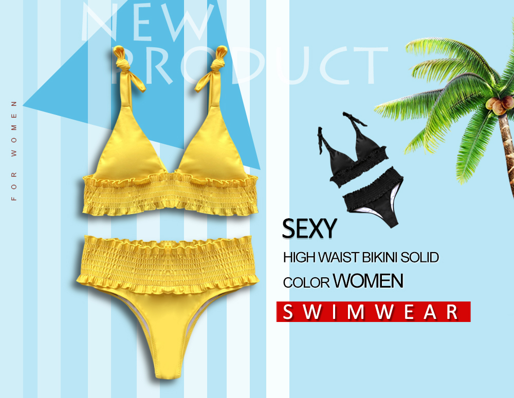 Sexy High Waist Bikini Women Swimwear Swimsuit Bathing Suit Beachwear