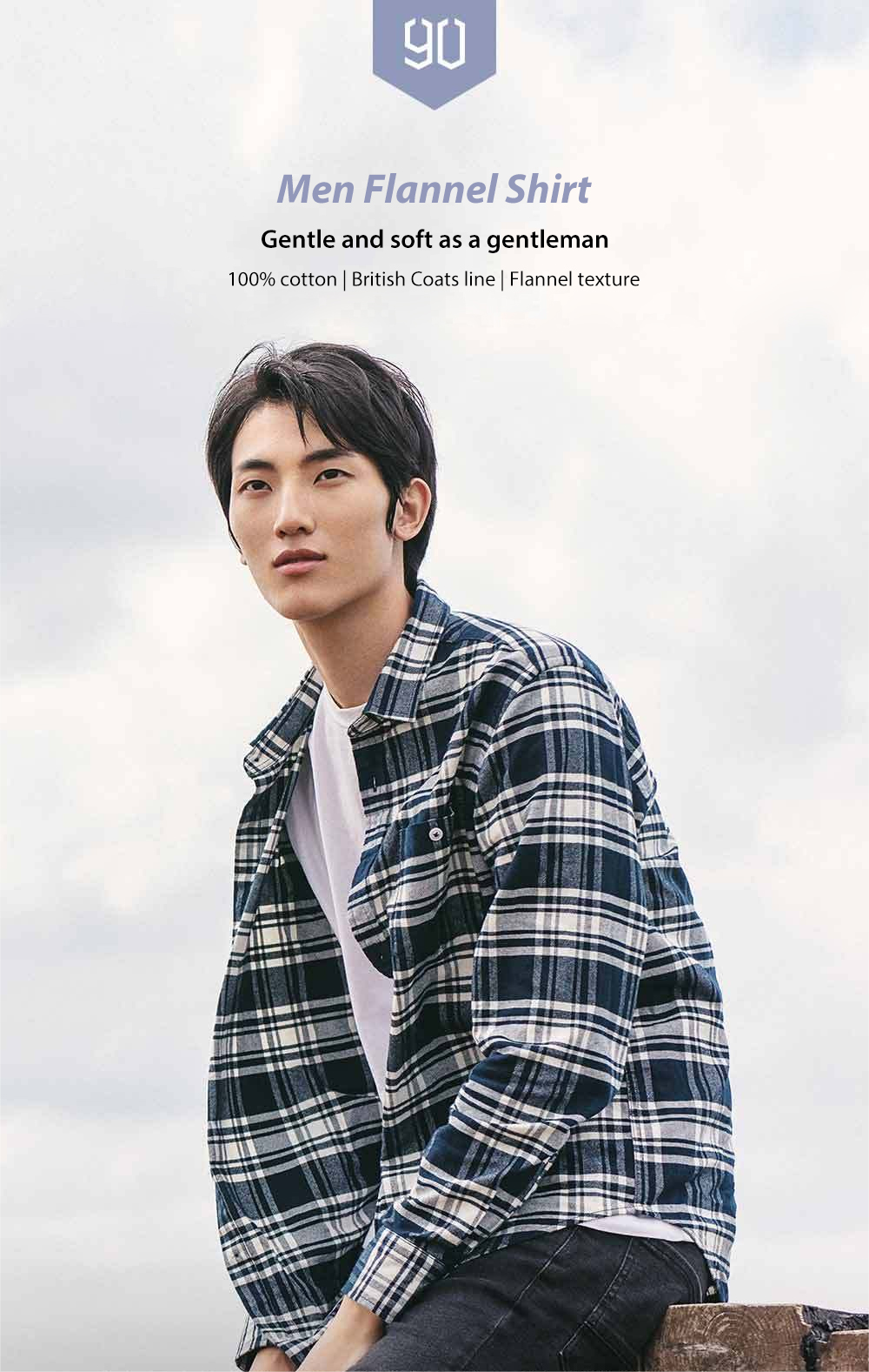 90FUN Men Flannel Shirt from Xiaomi youpin