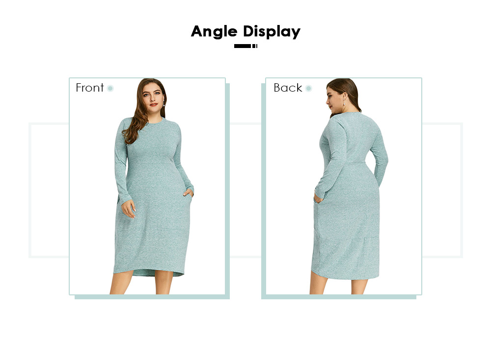 Space Dye Plus Size High Low Dress