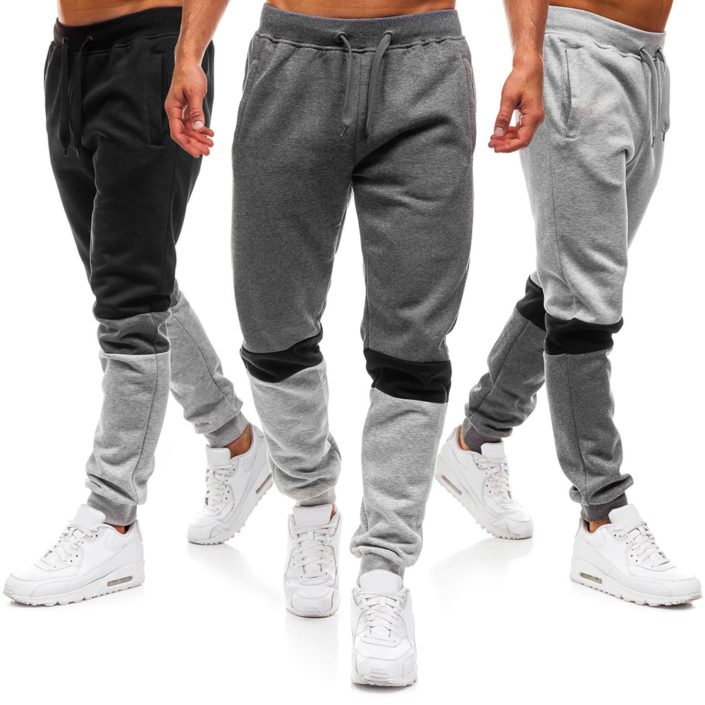 Long Drawstring Elastic Panel Jogger Pants