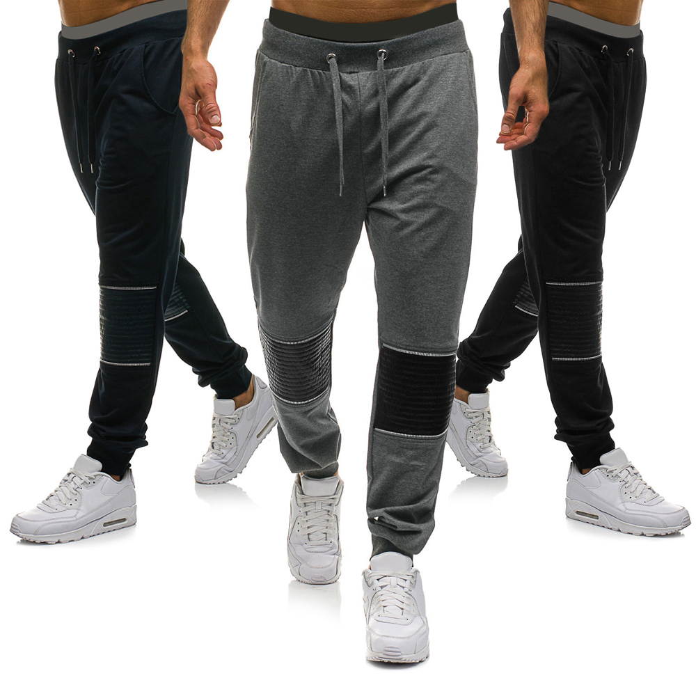 Patchwork Casual Drawstring Jogger Pants