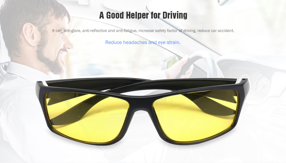 Unisex Driving Anti Glare Night Vision Driver Safety UV Protection Glasses