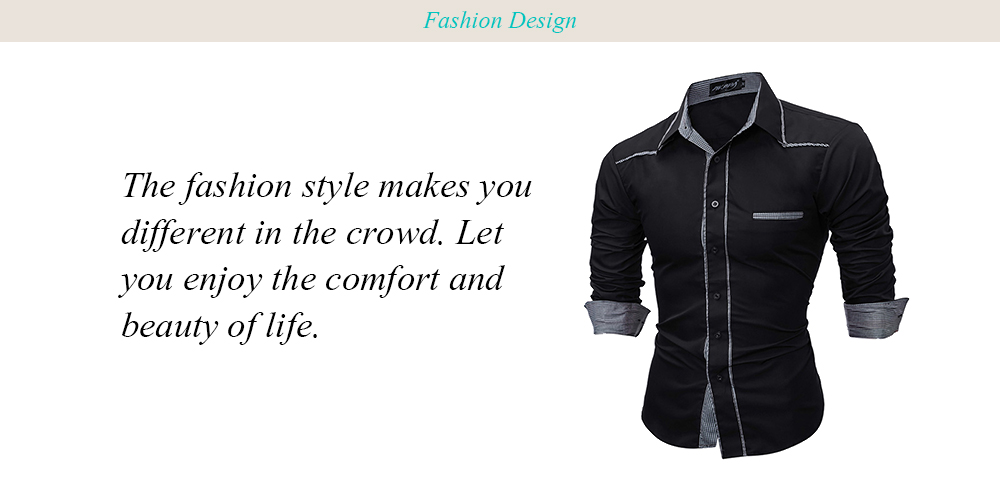 Fashion Button Down Long Sleeve Shirt for Men
