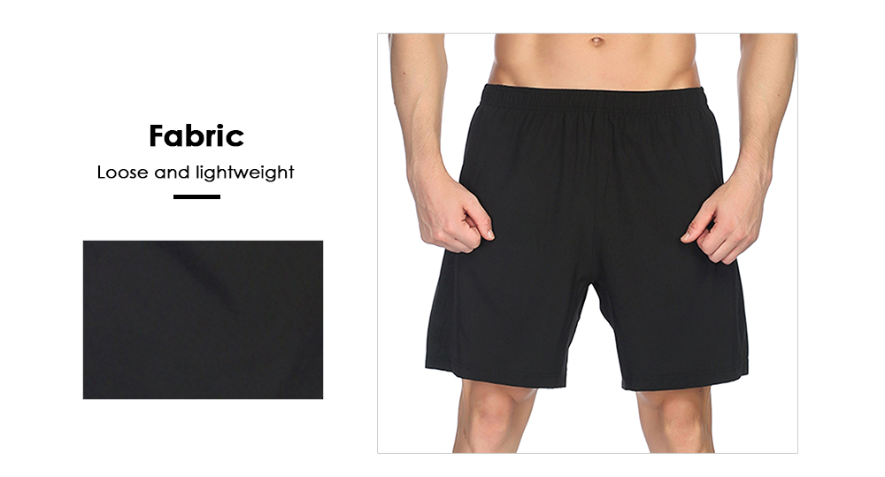 Flat Front Running Gym Sports Elastic Short Sweatpants for Men