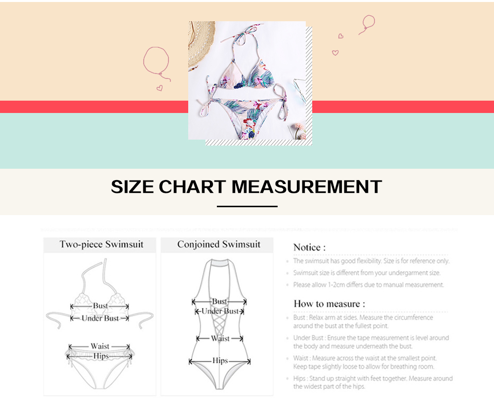 Women Wire Free Print Padded Bikini