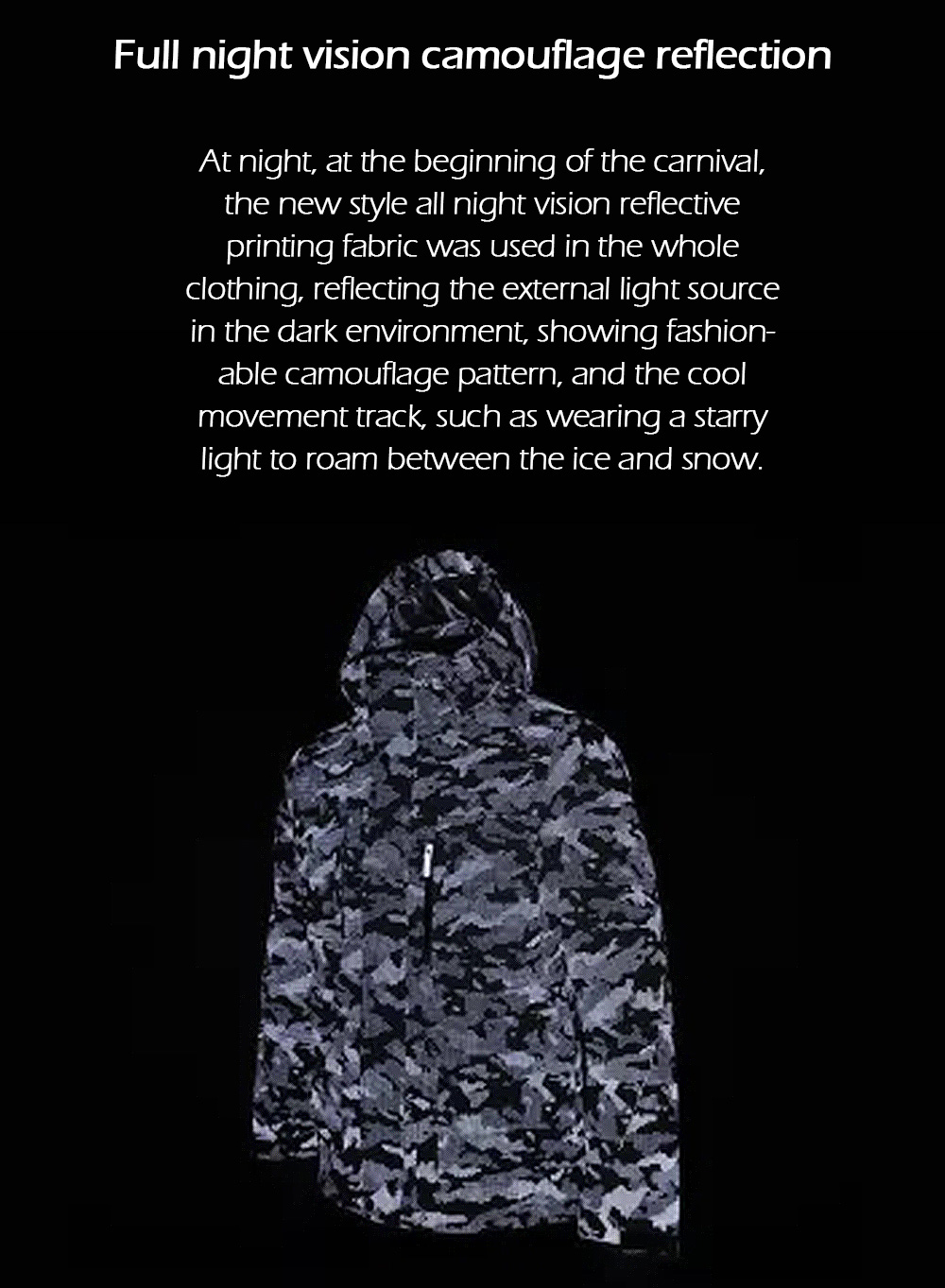Men Full Night Vision Reflective Ski Suit from Xiaomi Youpin
