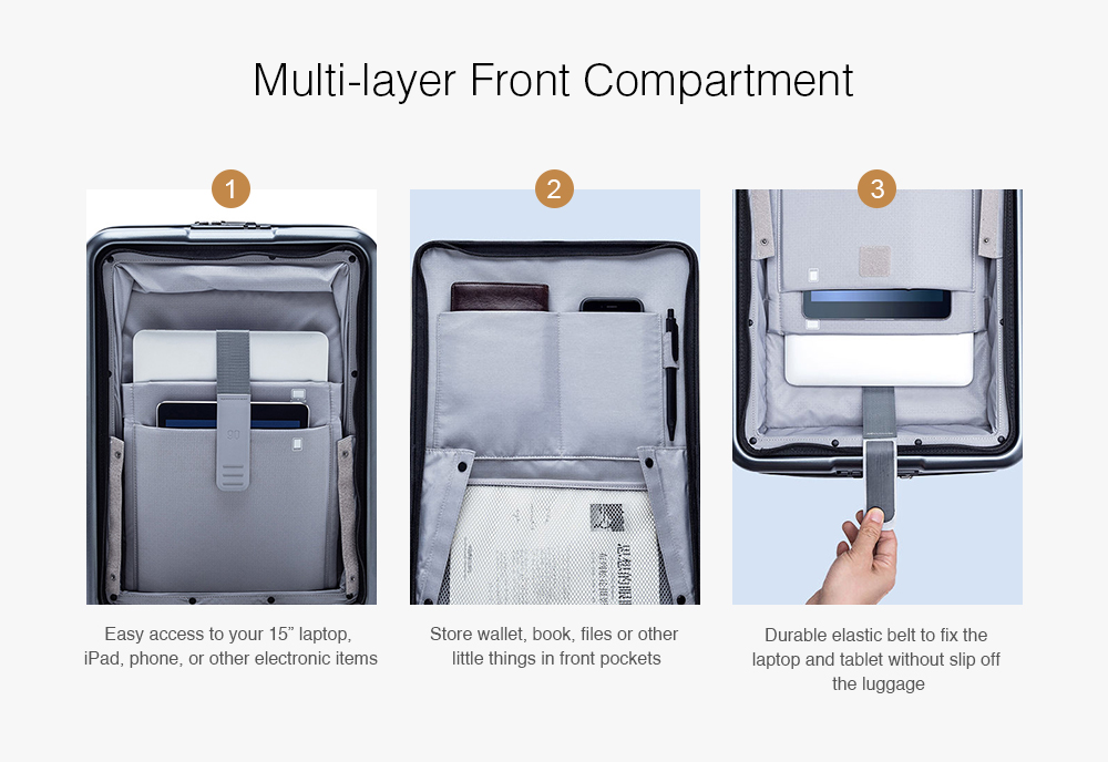 Xiaomi Business 20-inch Opening Cabin Travel Suitcase with Universal Wheel