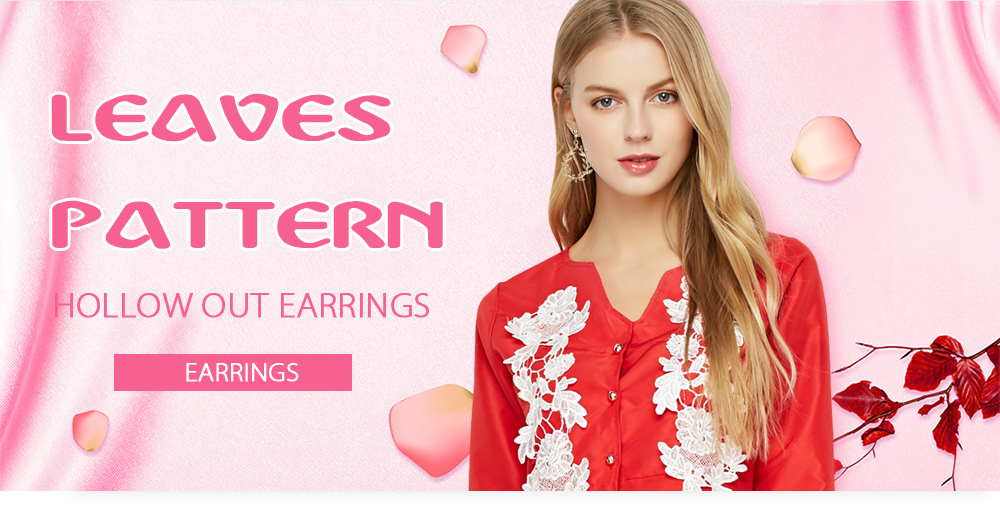 Leaves Pattern Hollow Out Earrings