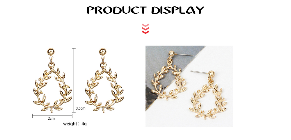 Leaves Pattern Hollow Out Earrings