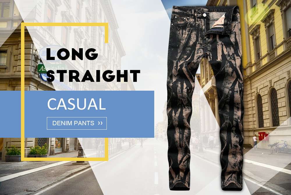 Long Straight Retro Casual Denim Pants