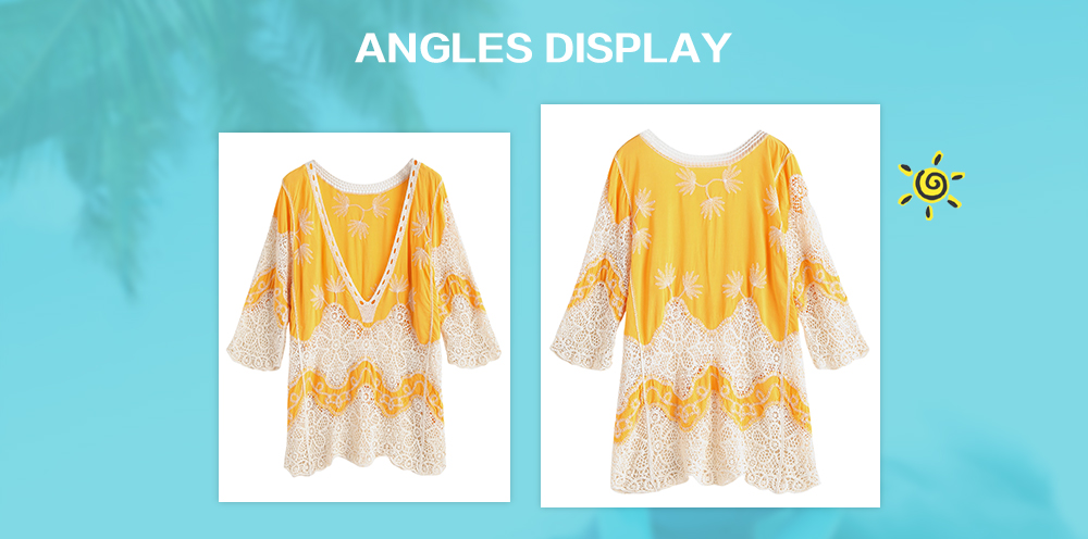 Crochet Panel Beach Cover-Up