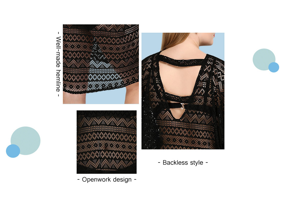 Plus Size See Through Openwork Cover Up