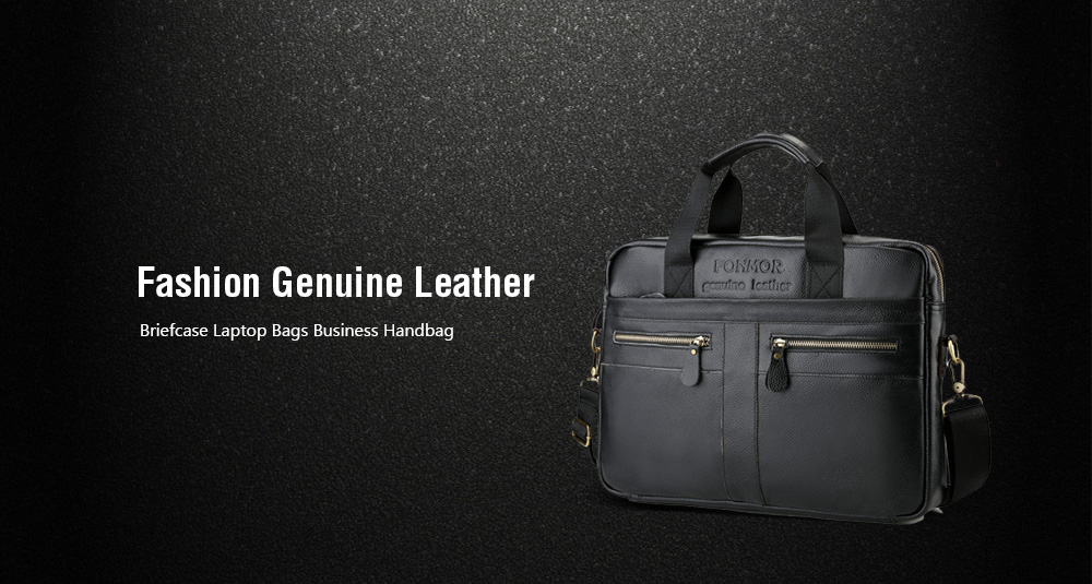 Fashion Genuine Leather Briefcase for Men Laptop Bags Business Handbag