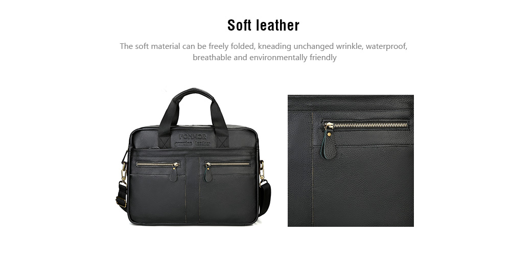 Fashion Genuine Leather Briefcase for Men Laptop Bags Business Handbag
