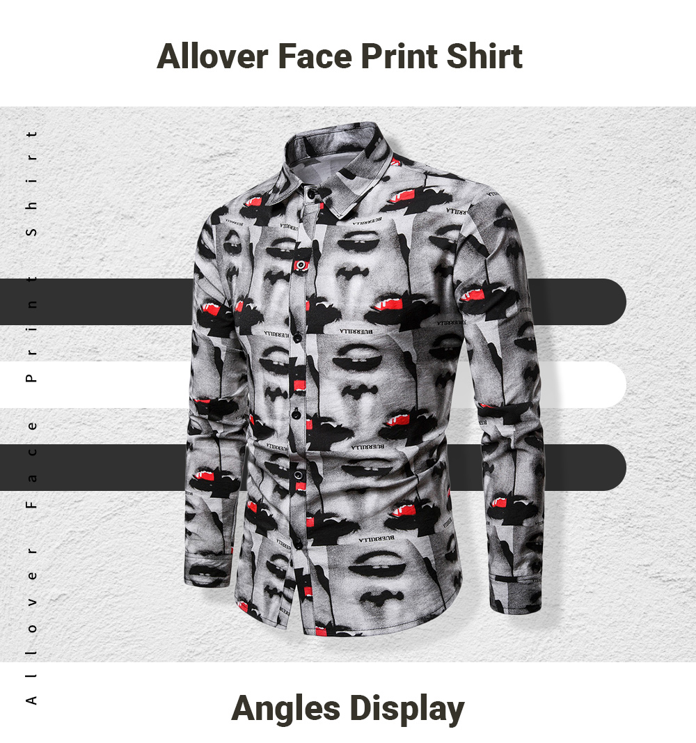 Allover Face Print Shirt