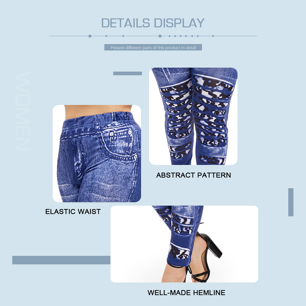 Plus Size Abstract Print Leggings