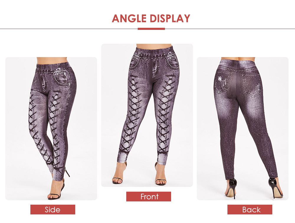 Plus Size 3D Printed Leggings