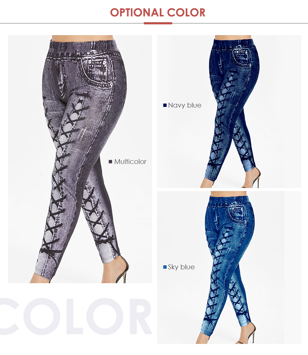 Plus Size 3D Printed Leggings