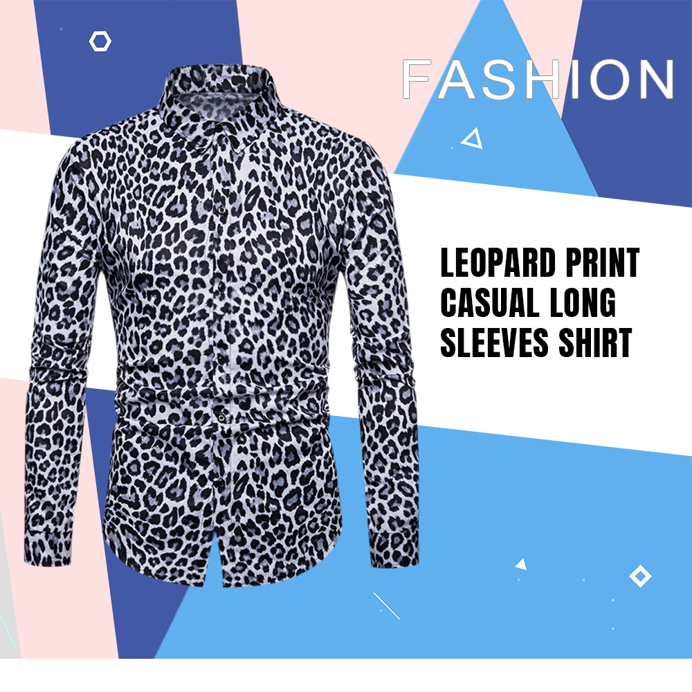 Leopard Print Casual Long Sleeves Shirt