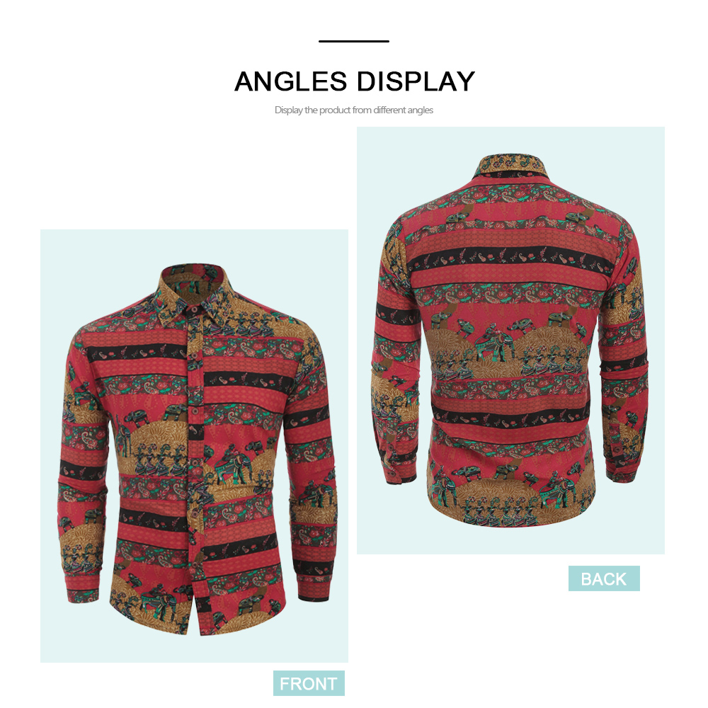 Ethnic Tribal Print Long Sleeves Shirt