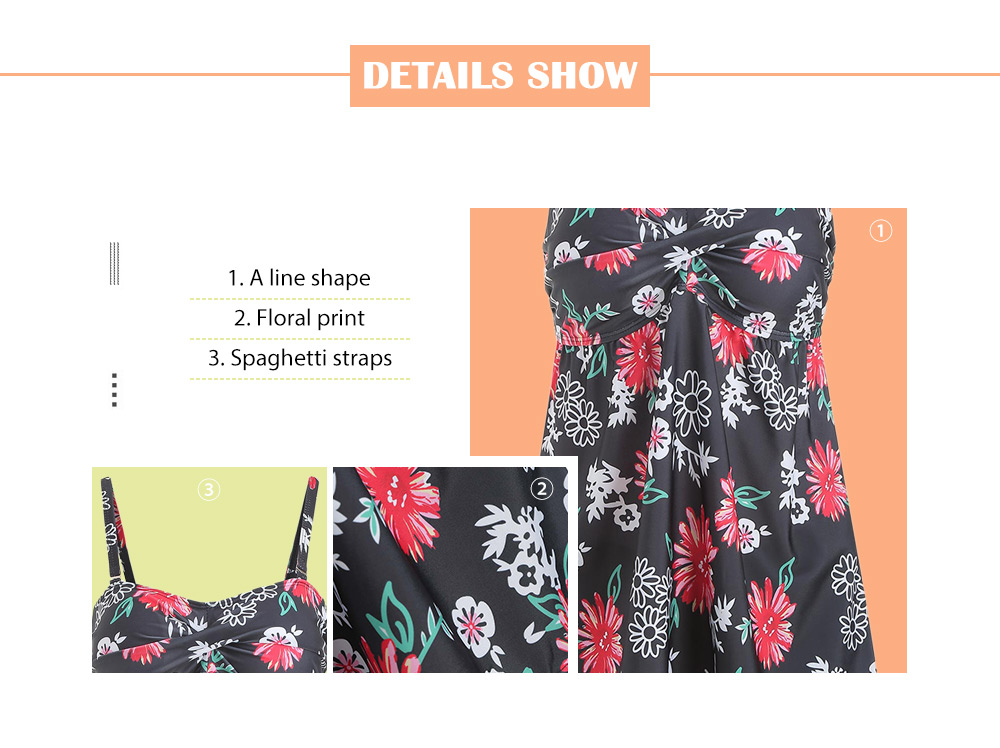 Cami Flower Boyshort Tankini Set