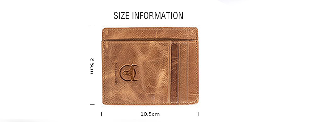 BULLCAPTAIN Stylish Slim Genuine Leather Card Holder for Men