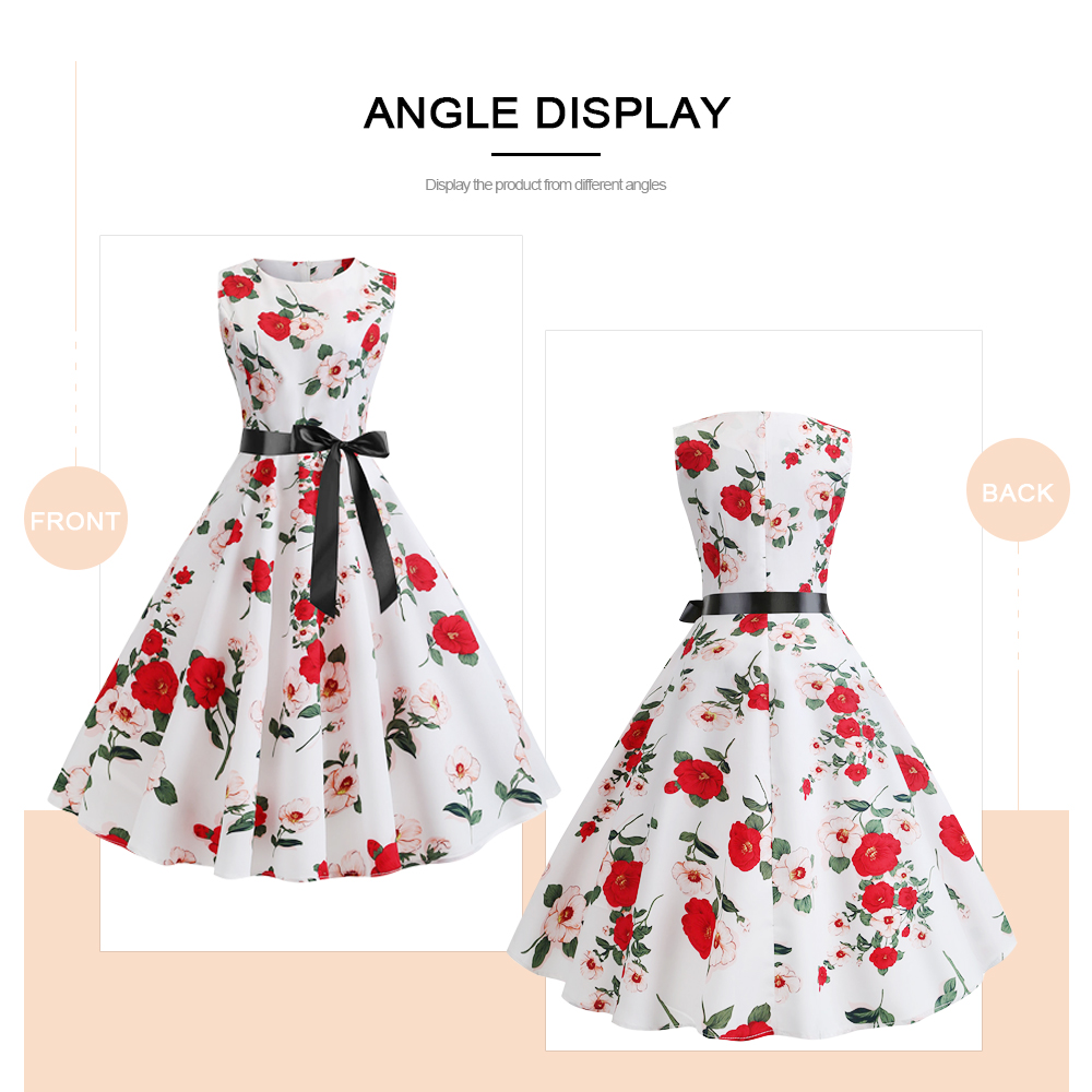 Floral Retro Fit and Flare Dress