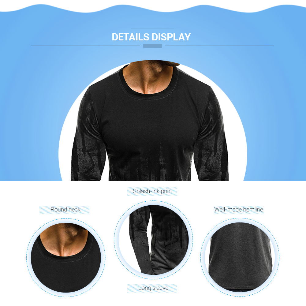 Splash-ink Pattern Long Sleeve Tee