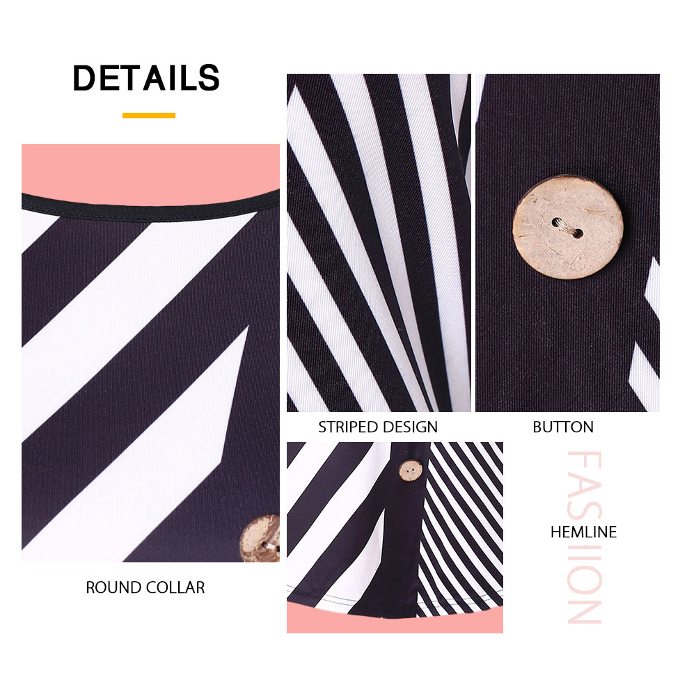 Long Sleeve Striped Plus Size T-shirt