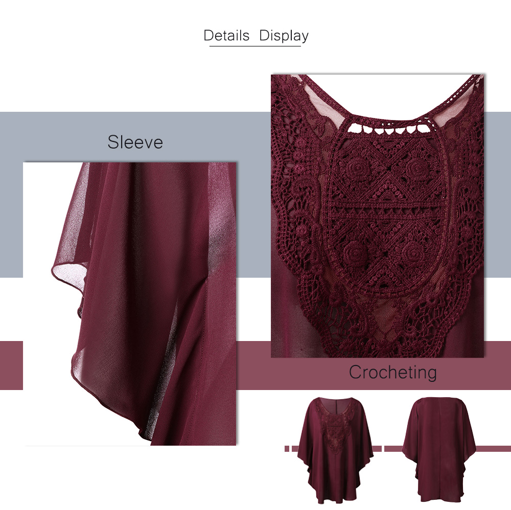 Plus Size Flutter Sleeve Long Blouse