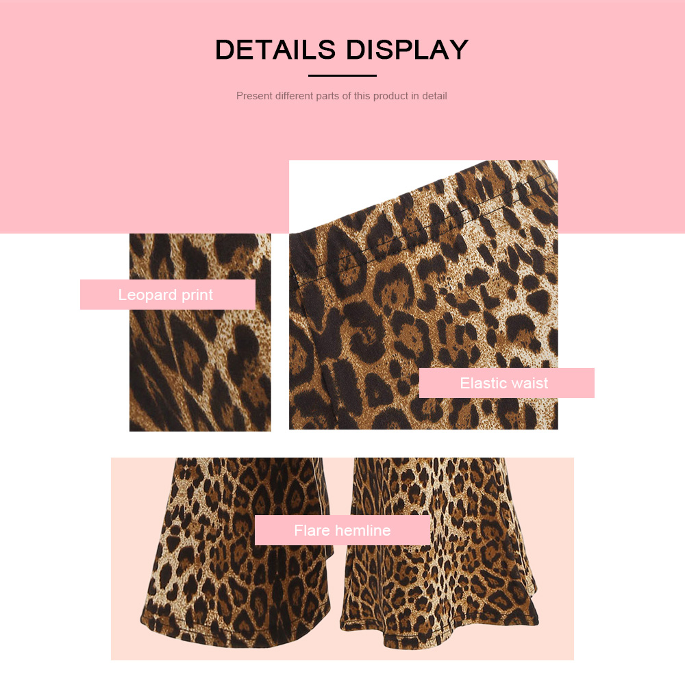 High-waist Leopard Print Flare Pants