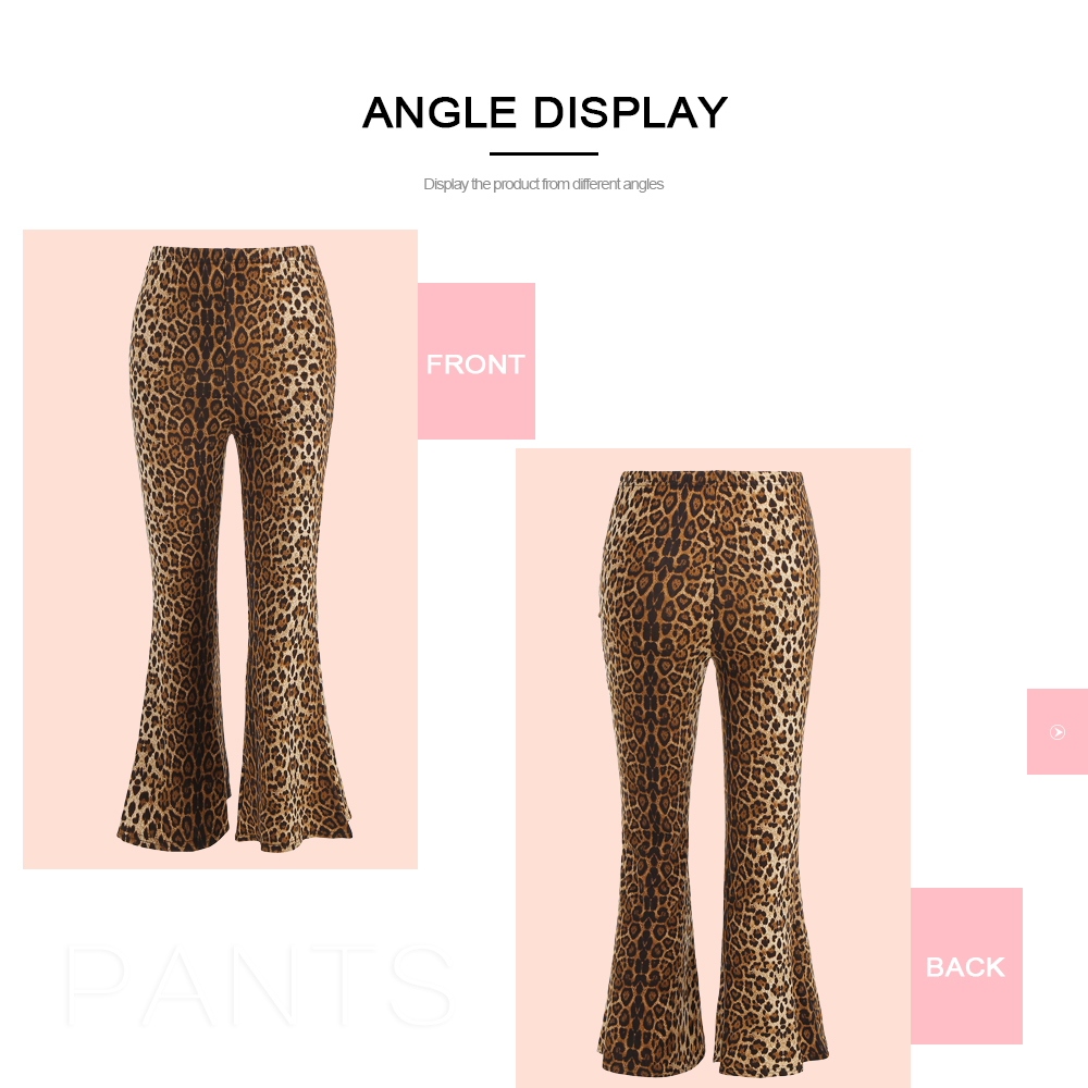 High-waist Leopard Print Flare Pants
