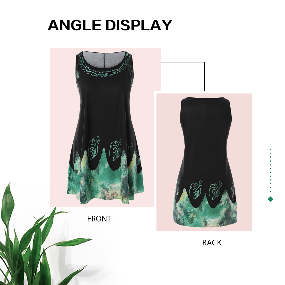 Plus Size Longline Graphic Tank Top