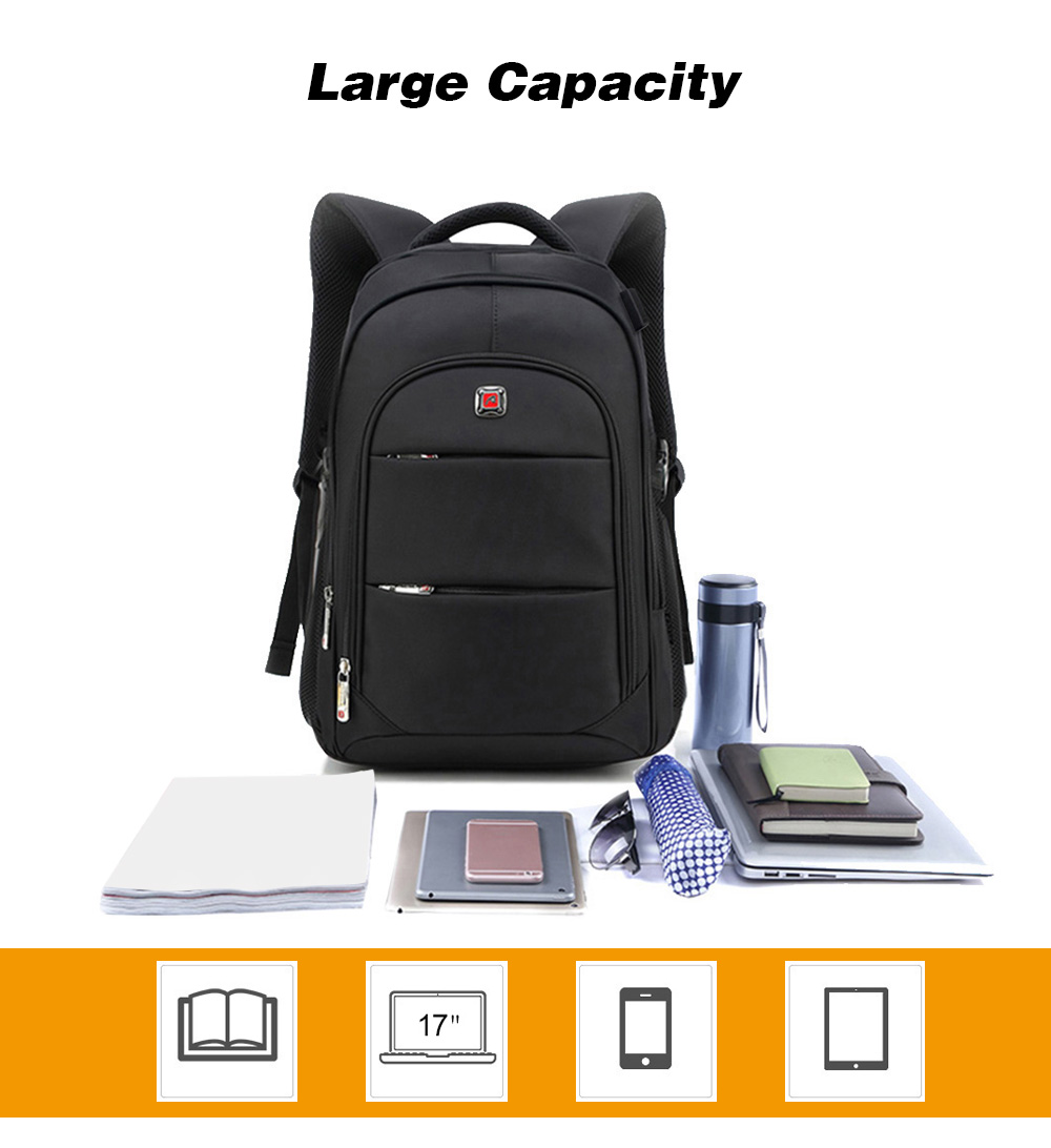 AUGUR Men Travel Backpack 17 inch Laptop USB Port Women Student Bag
