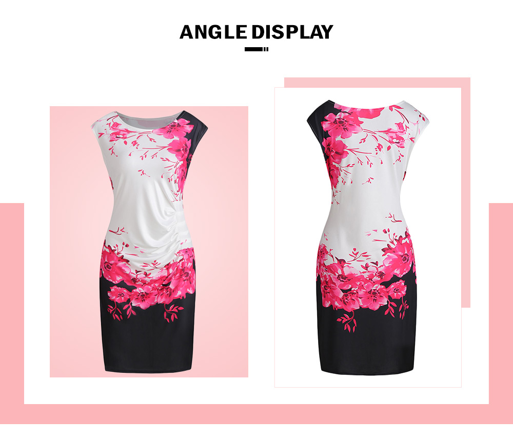 Bodycon Plus Size Floral Print Dress