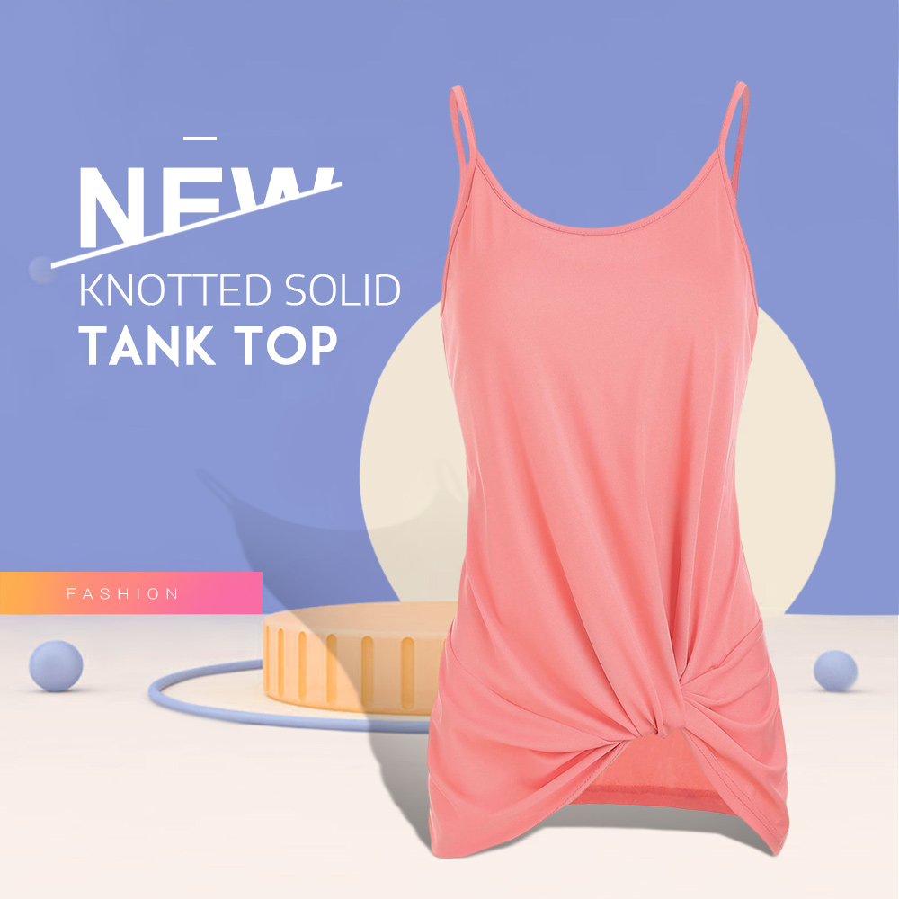 Knotted Solid Tank Top