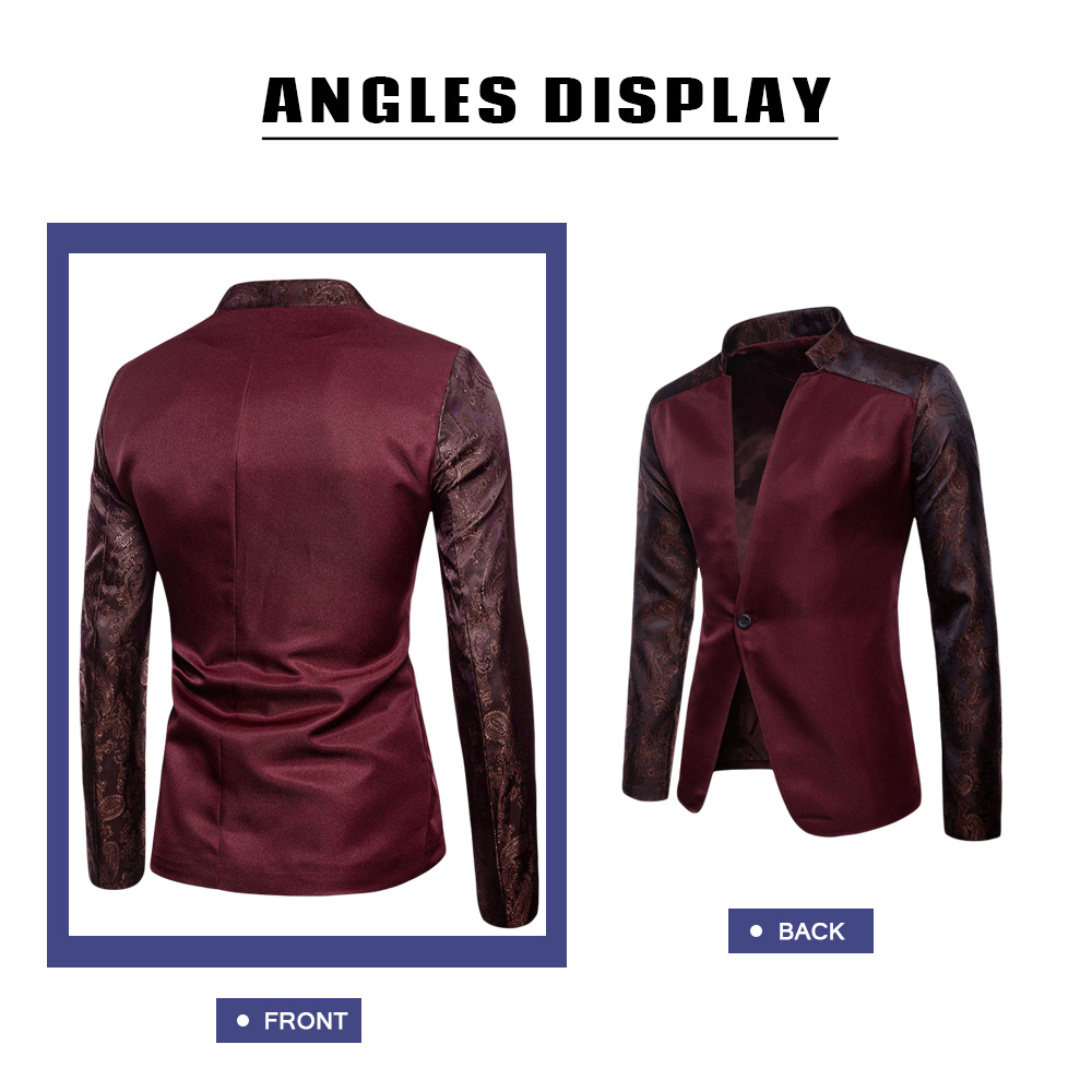 One Button Patchwork Raglan Sleeve Blazer