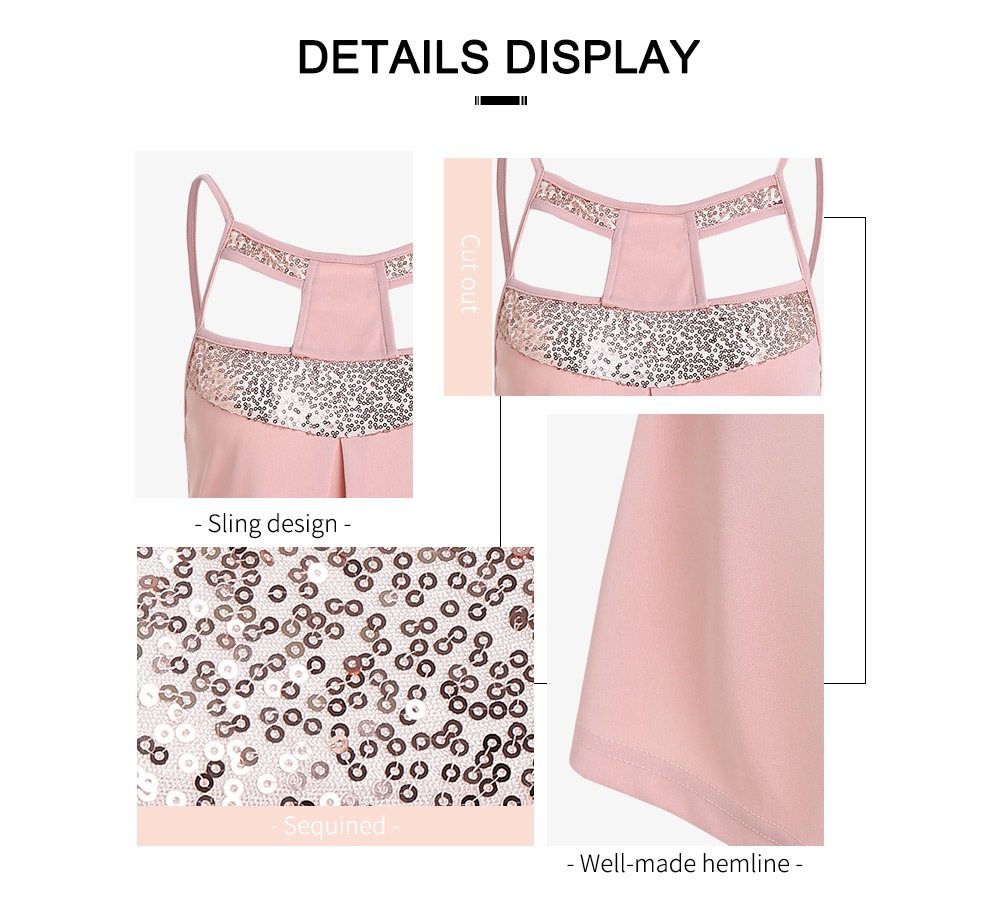 Sequined Cut Out Cami Top Sequined Cut Out Cami Top
